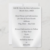 Invitation Enregistrer la date Anniversaire Invitations, N'IM (Dos)