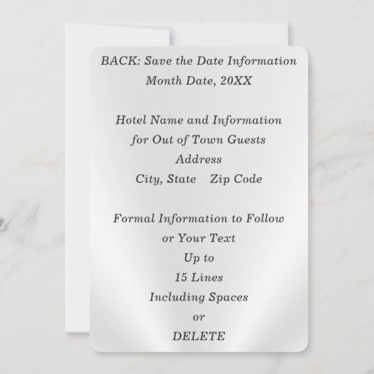 Invitation Enregistrer la date Anniversaire Invitations, N'IM (Dos)