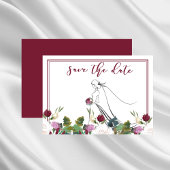Invitation Enregistrer La Date Aquarelle Roses Blanches Cranb