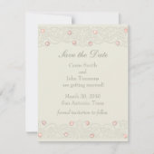 Invitation Enregistrer la date avec des cristaux de corail (Devant)