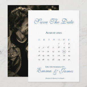 Invitation Enregistrer la date avec le calendrier