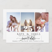 Invitation Enregistrer la date avec le modèle de code QR (Devant / Derrière)