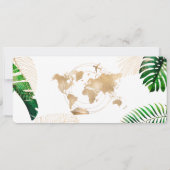 Invitation Enregistrer la date Boarding Pass World Map Croise (Dos)