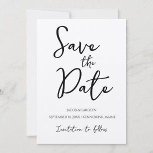 Invitation Enregistrer la date Bohème Rustique avec police ma
