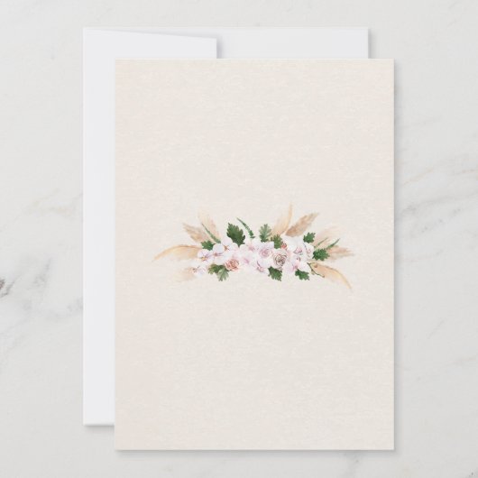 Invitation Enregistrer la date Boho Bohemian Card (Dos)