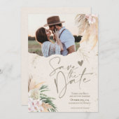 Invitation Enregistrer la date Boho Bohemian Card (Devant / Derrière)