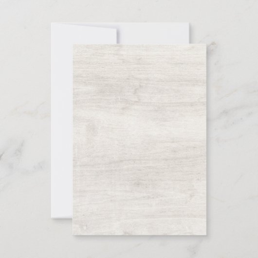 Invitation Enregistrer La Date Bois Rustique & Eucalyptus Bot (Dos)