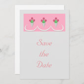 Invitation Enregistrer la date—Bouquets Mariages (Devant / Derrière)