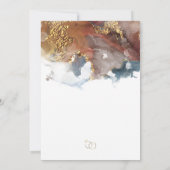 Invitation Enregistrer la date Bronze cuivre et or en encre m (Dos)