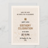 Invitation Enregistrer La Date Cadeau Crumpled 20e Anniversai (Devant / Derrière)