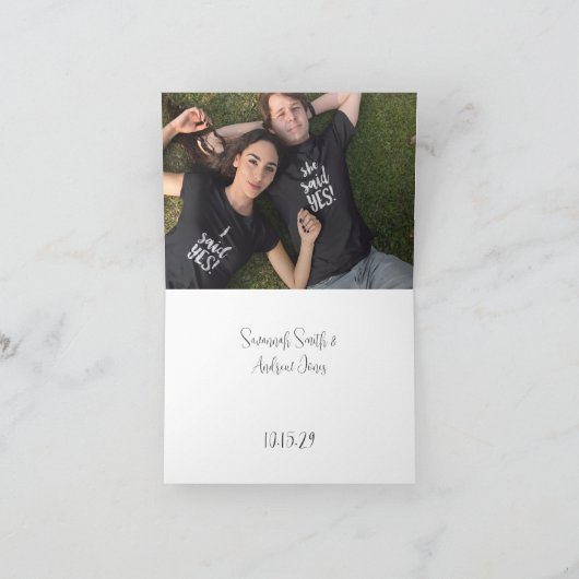 Invitation Enregistrer la date Cala Lily (Intérieur)