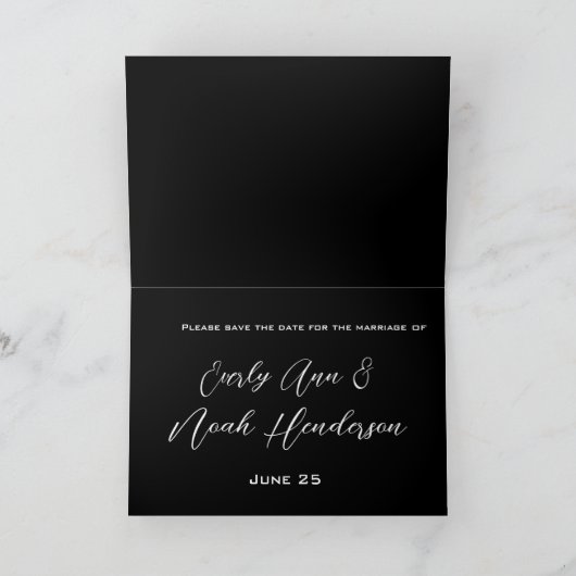 Invitation Enregistrer la date Cala Lily - Tan et ... - Custo (Intérieur)