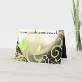 Invitation Enregistrer la date Cala Lily - Tan et vert (Dos)