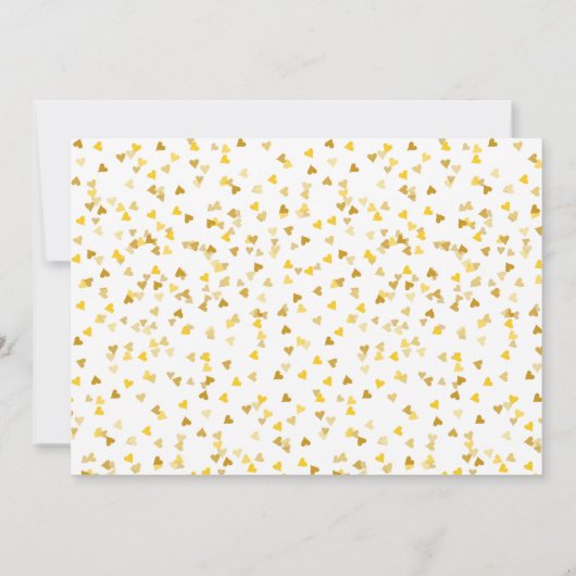 Invitation Enregistrer la date Calendrier Elegant Gold Heart  (Dos)