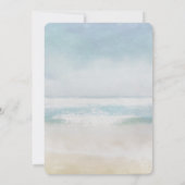 Invitation Enregistrer la date Calendrier Mariage Ocean Beach (Dos)