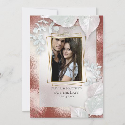 Invitation ENREGISTRER LA DATE | Chimmer en terre cuite (Devant)