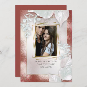 Invitation ENREGISTRER LA DATE   Chimmer en terre cuite