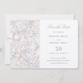 Invitation Enregistrer La Date Classic Golden Lily Pastel Mar (Devant)