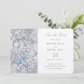 Invitation Enregistrer La Date Classic Golden Lily Pastel Mar (Debout devant)