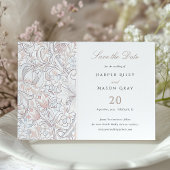 Invitation Enregistrer La Date Classic Golden Lily Pastel Mar