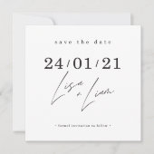 Invitation ENREGISTRER LA DATE conception personnalisée pour  (Devant)