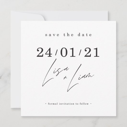 Invitation ENREGISTRER LA DATE conception personnalisée pour  (Devant)