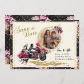 Invitation Enregistrer la date de la moto (Devant / Derrière)