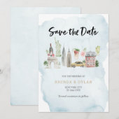 Invitation Enregistrer la date de l'invitation de New York Ci (Devant / Derrière)