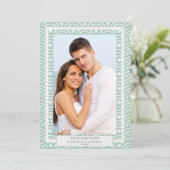 Invitation Enregistrer la date de mariage Seigaiha japonais P (Debout devant)