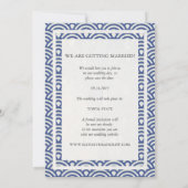 Invitation Enregistrer la date de mariage Seigaiha japonais P (Dos)