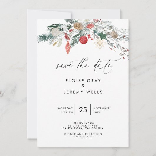 Invitation Enregistrer la date de style moderne (Devant)