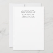 Invitation Enregistrer la date de style moderne (Dos)