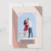 Invitation Enregistrer la date de tendance | Photo Dusty Rose (Devant)