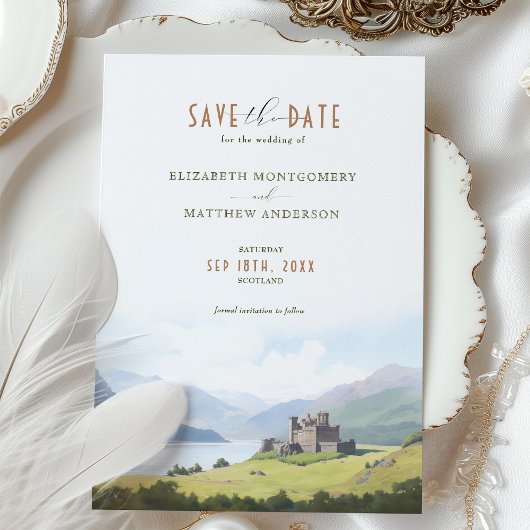 Invitation Enregistrer la date Destination des hautes terres