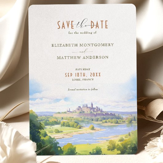 Invitation Enregistrer La Date Destination LOIRE France