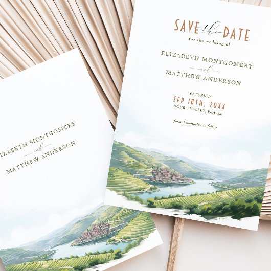 Invitation Enregistrer La Date Douro Valley Portugal Destinat