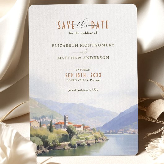 Invitation Enregistrer La Date Douro Valley Portugal Destinat