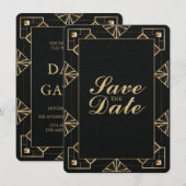 Invitation Enregistrer la date du Grand Gatsby personnalisé (Devant / Derrière)