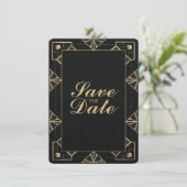 Invitation Enregistrer la date du Grand Gatsby personnalisé (Debout devant)