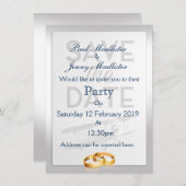 Invitation Enregistrer la date du plan Vintage (Devant / Derrière)