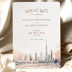 Invitation Enregistrer La Date Dubaï, Destination Des Emirats