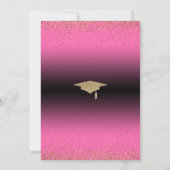 Invitation Enregistrer la date d'une fête de graduation Gold  (Dos)