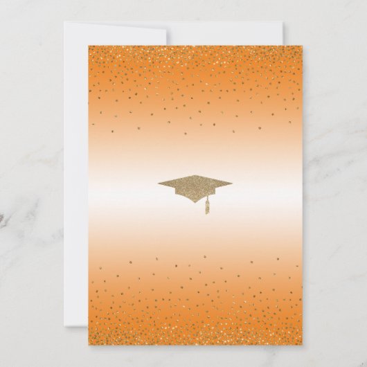 Invitation Enregistrer la date d'une fête de graduation Gold (Dos)