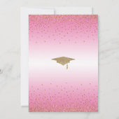 Invitation Enregistrer la date d'une fête de graduation Gold  (Dos)