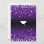 Invitation Enregistrer la date d'une fête de graduation Purpl (Dos)