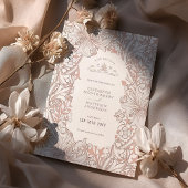 Invitation Enregistrer la date Dusty Rose Golden Lily Morris