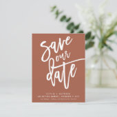 Invitation ENREGISTRER LA DATE écriture manuscrite argile bla (Debout devant)