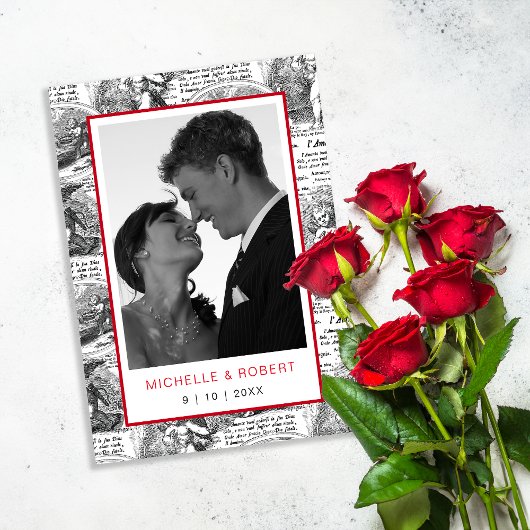 Invitation Enregistrer la date Elegant Antique Cupids Photo