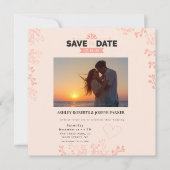Invitation Enregistrer la date - Elegant rose Floral Mariage (Devant)