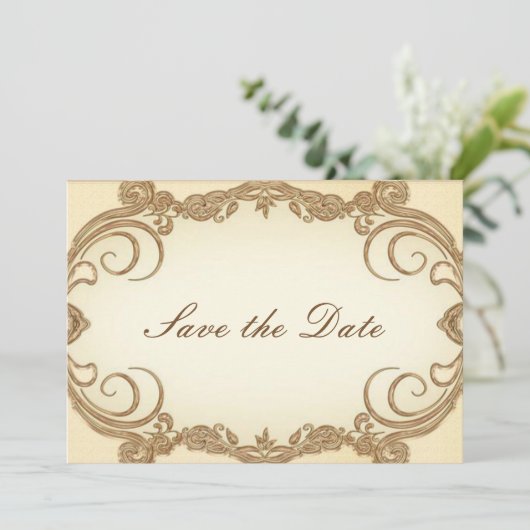 Invitation Enregistrer La Date Élégante (Debout devant)